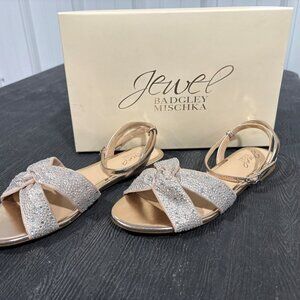 ✨ Jewel Badgley Mischka Nicole Rhinestone Dress Sandals – Size 7.5 (Brand New!)
